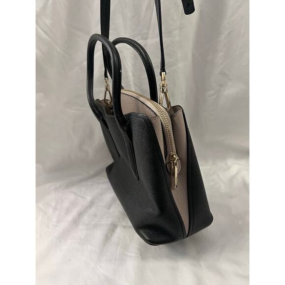 Kate Spade Margaux Black Taupe Leather Tote Handbag GS - Picture 2 of 8